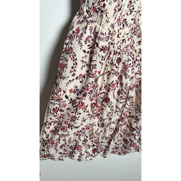 American Eagle AE Bella Bubble Pink Floral Spaghetti Strap Mini Dress Small NEW - Picture 8 of 13